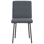 vidaXL Chaises à manger lot de 4 Gris foncé Velours