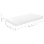 vidaXL Étagère murale flottante 4 Pièces Blanc brillant 50x23x3 8 cm MDF
