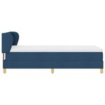 Lit à ressort vidaXL avec matelas Bleu 90x200 cm en tissu