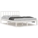 vidaXL Cadre de lit sans matelas blanc bois de pin massif 140x200 cm