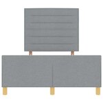 vidaXL Cadre de lit avec tête de lit Gris clair 120 x 190 cm tissu