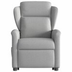 vidaXL Fauteuil de massage inclinable gris nuage tissu