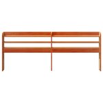 vidaXL Tête de lit avec étagères marron cire 200 cm bois massif de pin
