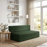 vidaXL Canapé-lit pliable Vert foncé 152 x 86 5 x 60 cm Tissu