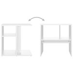 vidaXL Table d'appoint Blanc 50x30x50 cm Bois d’ingénierie