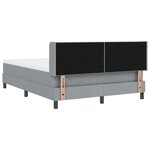 vidaXL Lit à ressort avec matelas gris clair  140 x 200 cm  Tissu.