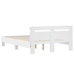 vidaXL Cadre de lit avec LED sans matelas blanc 120x200 cm
