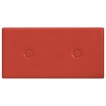 vidaXL Tête de lit murale 12 pc Rouge Simili cuir