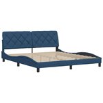 vidaXL Cadre de lit sans matelas bleu 180x200 cm tissu