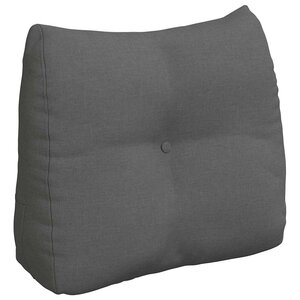 vidaXL Coussin de Dos Gris foncé 60 x 24 x 50 cm tissu