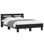 vidaXL Cadre de lit sans matelas noir 120x200 cm
