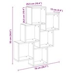 vidaXL Étagère murale sous forme de cube vieux bois 78x15x93 cm