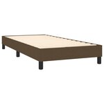 vidaXL Cadre de lit à ressorts marron foncé 90x190 cm tissu