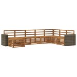 vidaXL Ensemble de canapés d'extérieur 8 pc Naturel