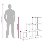 vidaXL Organisateur de rangement cube avec 6 compartiments Blanc