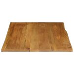 vidaXL Dessus de table 100x80x2 5 cm bord vivant bois massif manguier