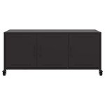 vidaXL Meuble TV noir 100 5x39x43 5 cm acier