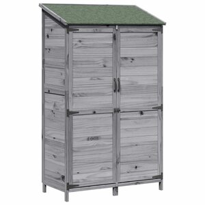 vidaXL Abri de jardin Gris 106 5 x 56 x 176 cm Bois d'ingénierie