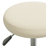Vidaxl chaise pivotante de bureau crème velours