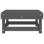 vidaXL Repose-pied de jardin gris bois de pin massif