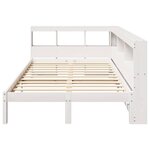 vidaXL Lit bibliothèque sans matelas blanc 120x190 cm bois pin massif