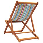 vidaXL Chaises de plage pliables lot de 2 multicolore tissu