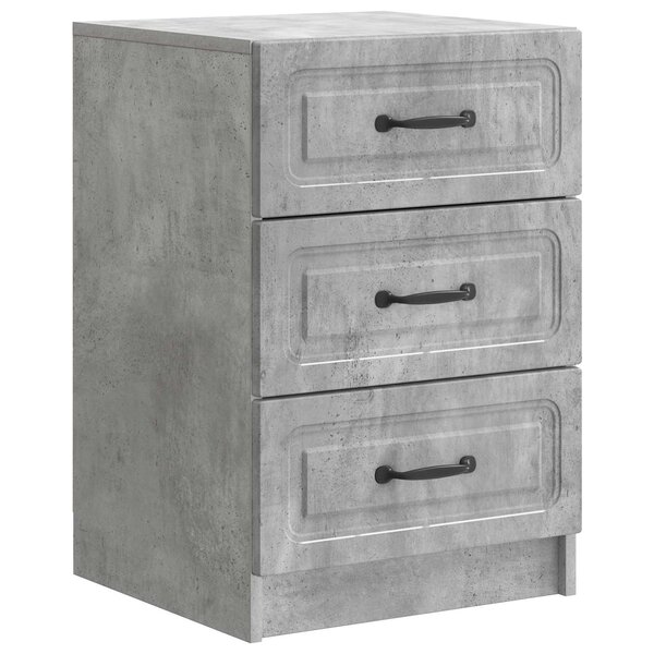 vidaXL Cabinet de chevet Gris béton 43 x 41 x 63 5 cm