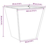 vidaXL Jardinières 2 Pièces 30x30x30 cm acier résistant aux intempéries