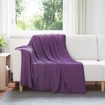 vidaXL Jeté Violet 200 x 150 cm Toison