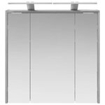 vidaXL Armoire Miroir de Salle de Bain Gris Sonoma 63 5 x 16 x 62 5 cm