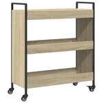 vidaXL Chariot de cuisine chêne sonoma 70x30x82 cm bois d'ingénierie