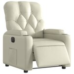 vidaXL Fauteuil inclinable électrique Crème Similicuir