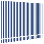 vidaXL Toile de rechange pour auvent Bleu et Blanc 280 x 195 cm