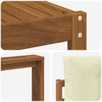 vidaXL Ensemble de canapés d'extérieur 8 pc Naturel et Crème