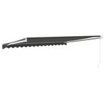 vidaXL Auvent rétractable anthracite 4x3 m tissu et aluminium