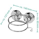 RIDDER Support de sèche-cheveux 14 x 12 7 x 6 5 cm Chrome 12070000