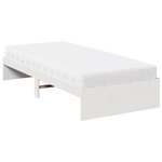 vidaXL Lit de jour avec matelas blanc 90x190 cm bois de pin massif