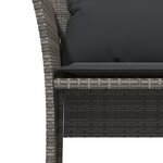 vidaXL Chaise de jardin avec tabouret gris résine tressée