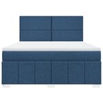 vidaXL Sommier à lattes de lit avec matelas Bleu 180x200 cm Tissu