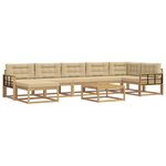 vidaXL Ensemble de canapés d'extérieur 8 pc Blanc et Beige