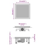 vidaXL Drain de douche avec couvercle 2 en 1 28x28 cm Acier inoxydable