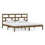 vidaXL Cadre de lit Marron miel Bois de pin massif 200x200 cm