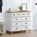 vidaXL Commode 'ASKIM'Blanche 91x40x79 cm Bois de Pin Massif