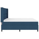 vidaXL Lit à ressort LED avec matelas Bleu 200 x 200 cm tissu