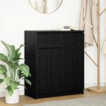 vidaXL Buffet avec tiroir chêne noir 71x35x84 cm bois d'ingénierie