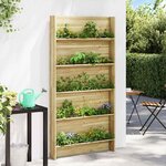 vidaXL Support de Plante Marron 90 x 15 x 180 cm Pin imprégné