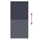 vidaXL Store enrouleur occultant 64 4 x 120 cm  largeur du tissu 60 cm  bleu marine