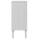 vidaXL Buffet SENJA aspect rotin blanc 80x35x80 cm bois massif de pin