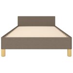 vidaXL Cadre de lit avec tête de lit Taupe 80x200 cm Tissu