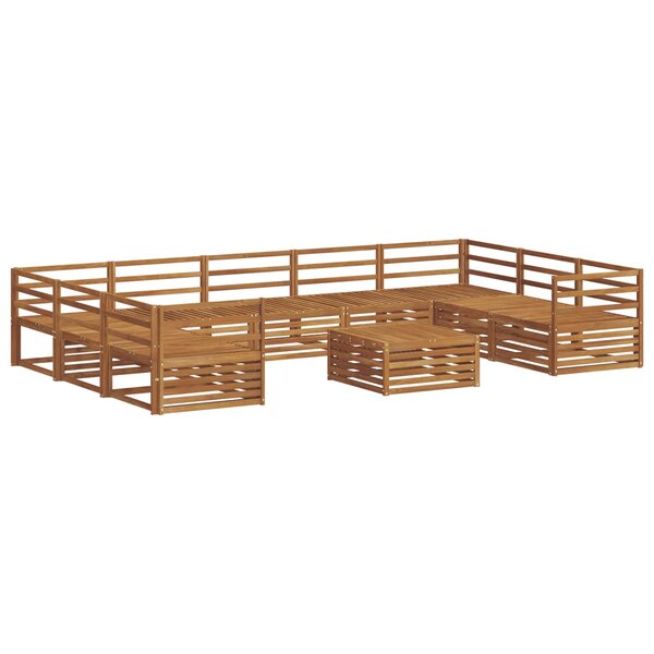 vidaXL Ensemble de canapés d'extérieur 10 pc Naturel